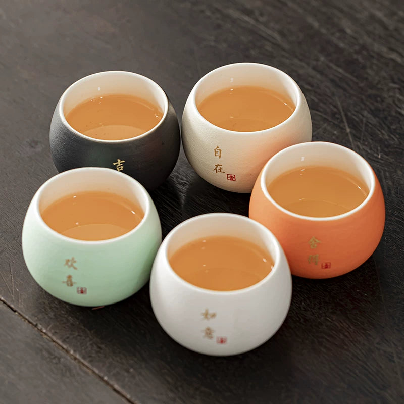 AuraKin Forbidden City guochao ceramic teacup gift set for elegant tea rituals