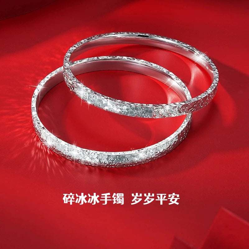 AuraKin Silver Bracelet Broken Ice