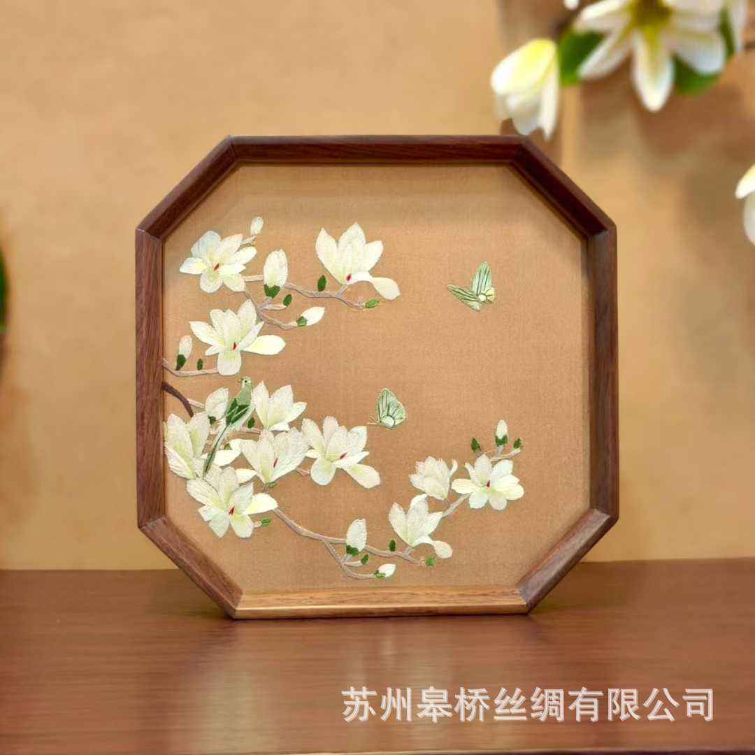 Suzhou embroidery table double-sided embroidery pure handmade ornament table screen classical specialty gifts for foreigners Shu embroidery souvenir