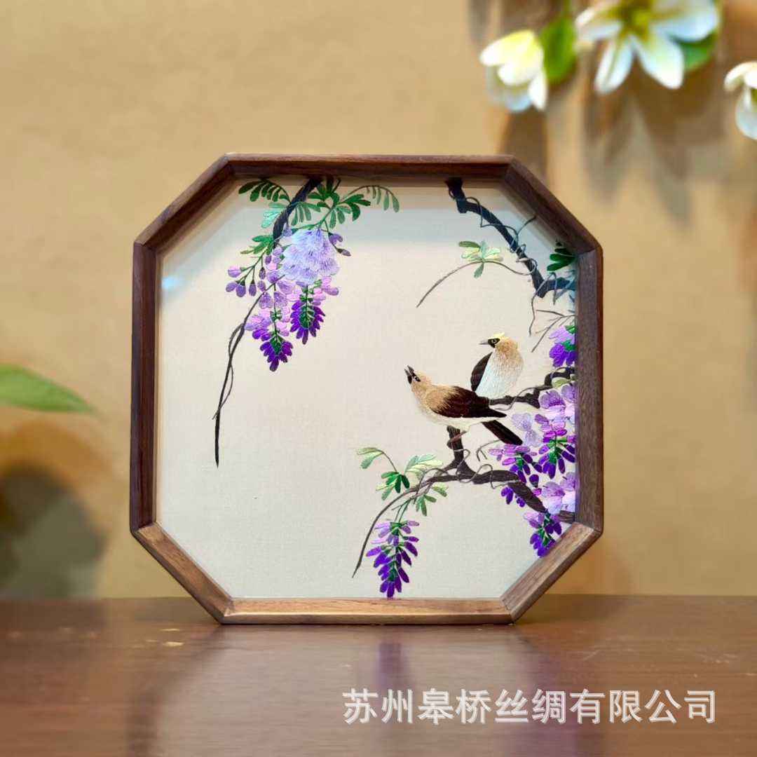 Suzhou embroidery table double-sided embroidery pure handmade ornament table screen classical specialty gifts for foreigners Shu embroidery souvenir