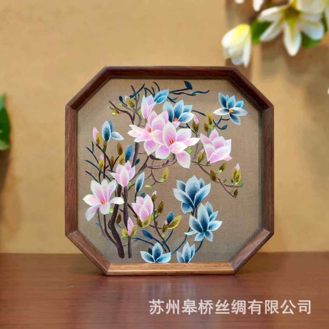 Suzhou embroidery table double-sided embroidery pure handmade ornament table screen classical specialty gifts for foreigners Shu embroidery souvenir