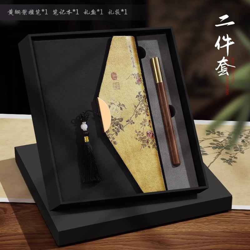 Guochao merchandise notebook custom printable logo retro Chinese style high-end business notepad gift box set