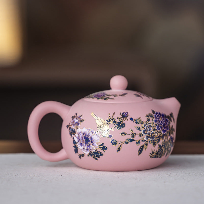 AuraKin Purple Clay Peony Tea Set - AuraKin Gift