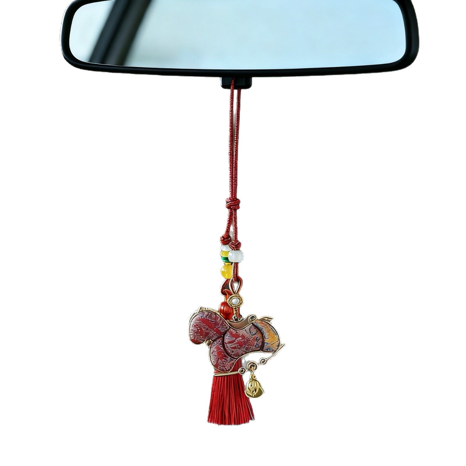 2026 Song Jin pendant, the Year of the Horse car hanging, sweeping away the unlucky creative car rearview mirror New Year's Year of the Horse safe pendant - AuraKin