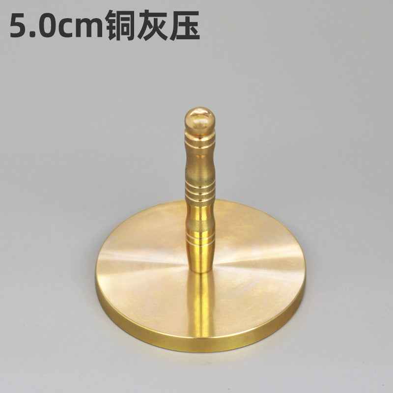 AuraKin brass incense seal tool set with burner spoon and incense accessories
