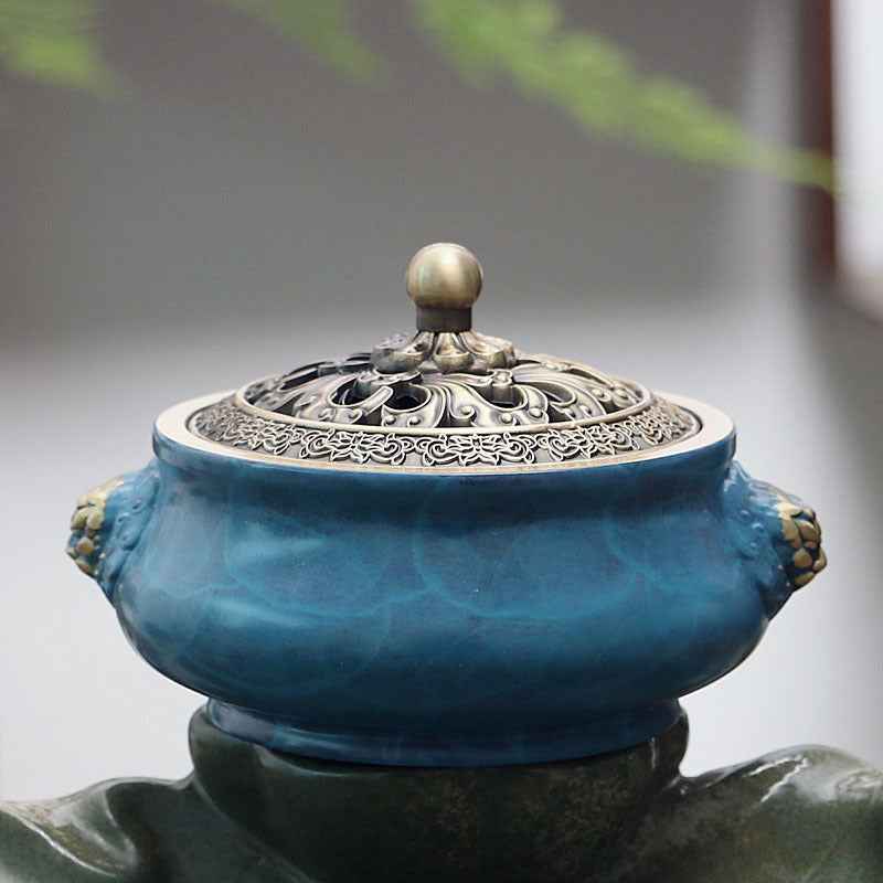 AuraKin burnt blue lotus Chinese classical incense tool set