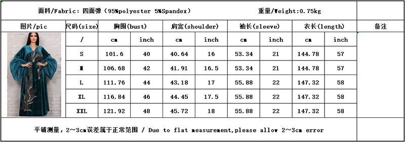 Autumn and winter bubble sleeves elegant style Arab dress golden velvet noble three-dimensional bead embroidered Dubai robe middle - AuraKin