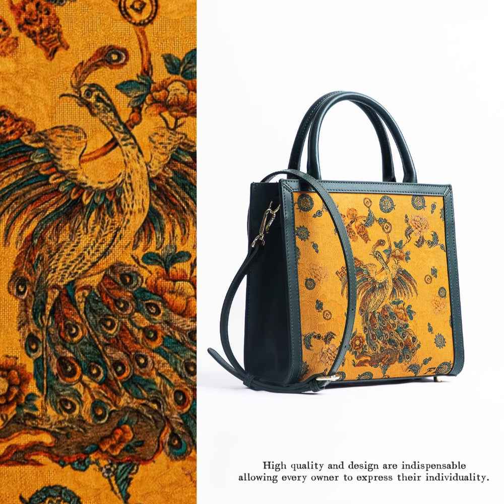 Jinsheng Flower Intangible Cultural Heritage Fragrant Cloud Yarn Bag Mulberry Silk New Chinese Style Premium Single Shoulder Portable Crossbody Music Bag