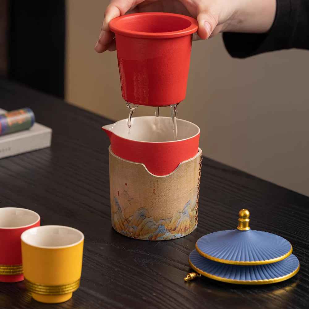 Forbidden City merchandise Kung Fu tea set, wedding birthday and New Year's gift for teacher housewarming and retirement gift