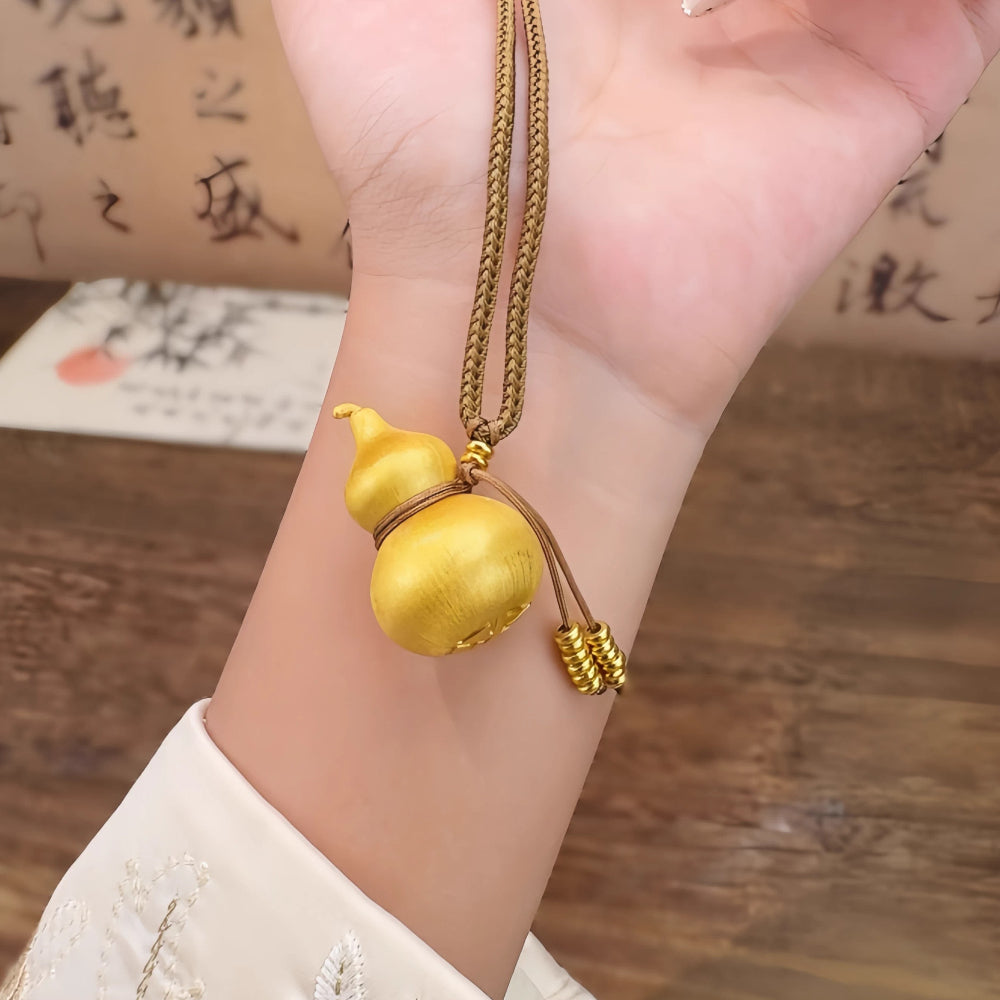 AuraKin Silver Gourd Necklace