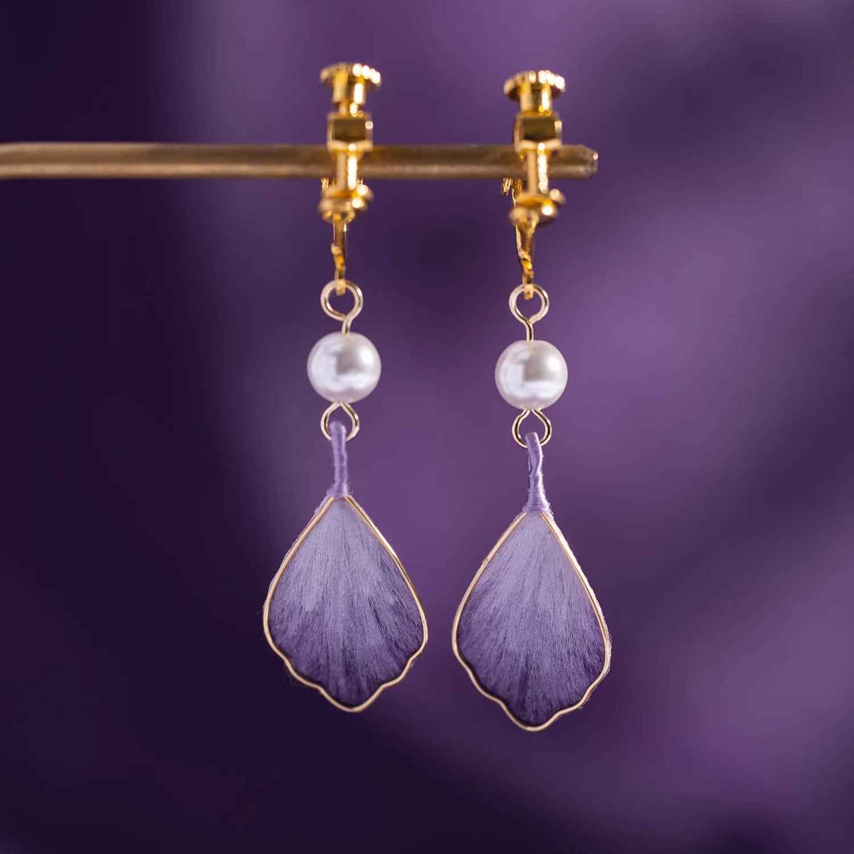 Original intangible cultural heritage fluff earrings for women's high ...