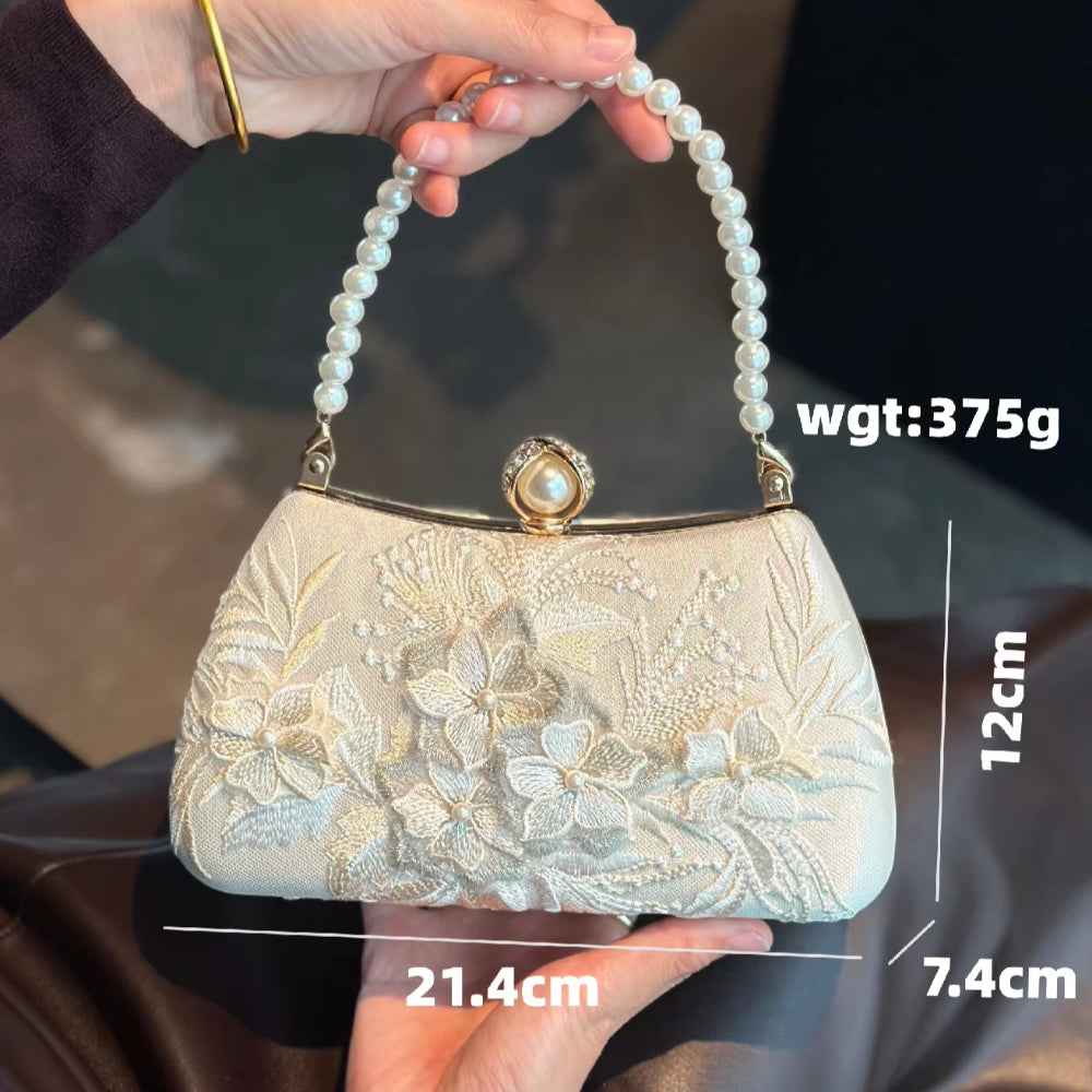 2026 New Fairy Hanfu Cheongsam Dress Chinese Retro Bag Embroidery Niche Dinner Bag Universal Women's Bag
