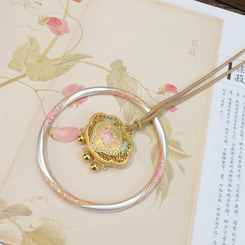 AuraKin Lotus Silver Necklace