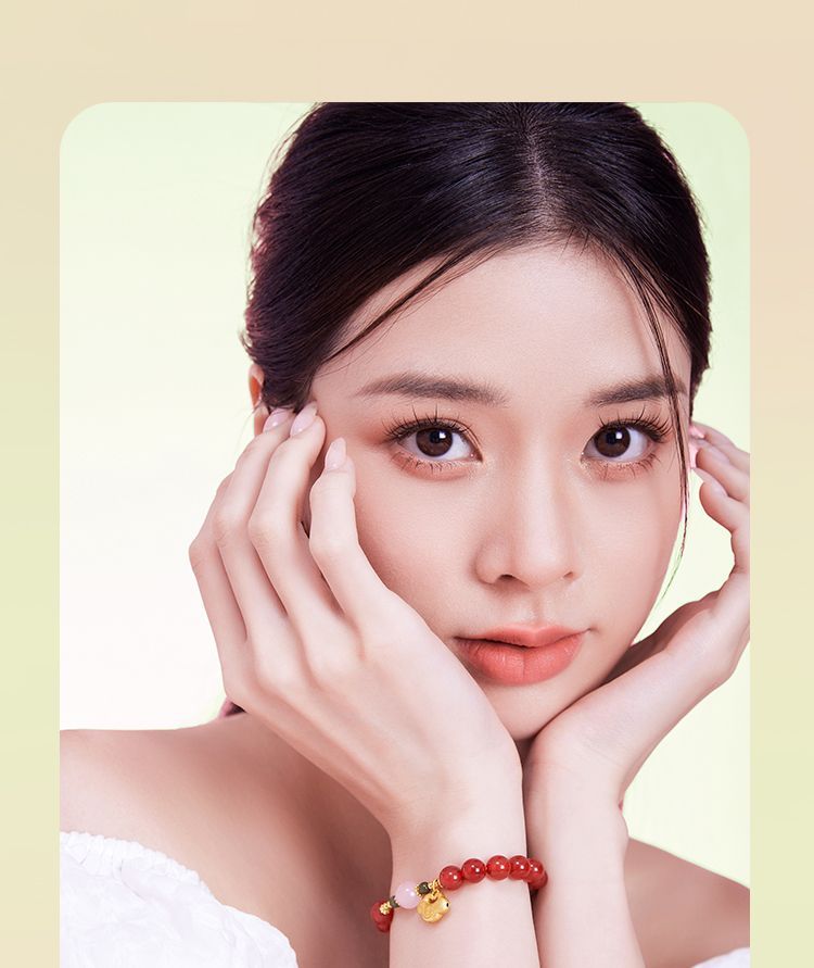 AuraKin agate bracelet Hetian jade ruyi bracelet women's S925 silver birthday gift gift box for girlfriend - AuraKin