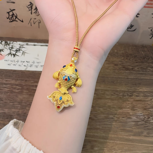 AuraKin Koi Silver Necklace