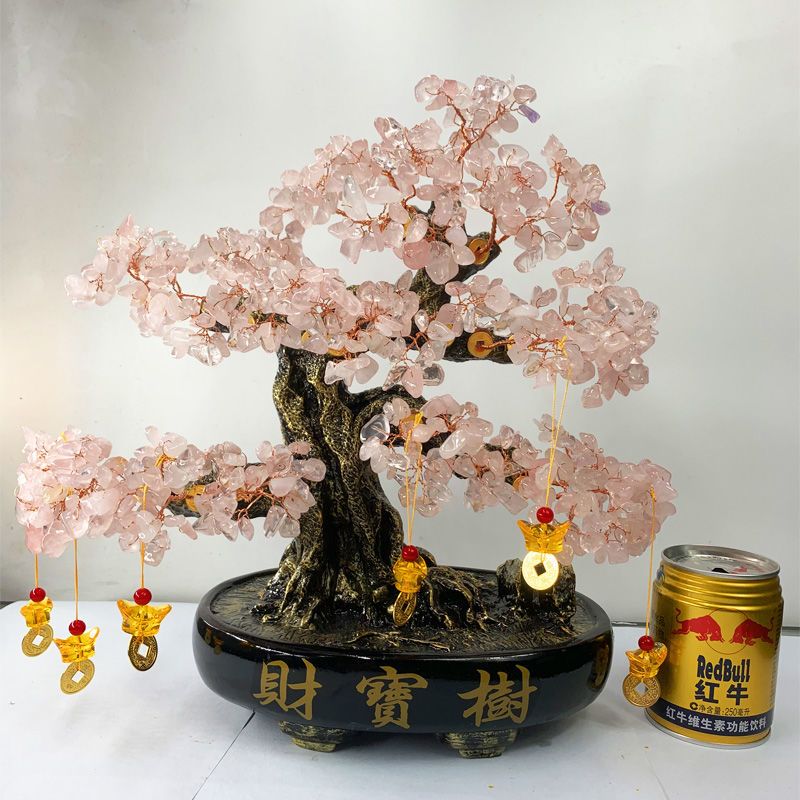 Natural crystal lucky fortune tree large cash tree store opening gifts decorations home ornaments handicrafts Lucky Gallery