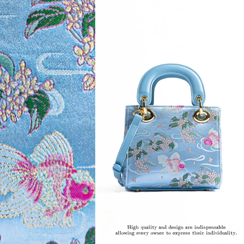 Intangible Cultural Heritage Song Jin Bag Mulberry Silk Shu Jin Bag New Chinese Style Premium Sense One Shoulder Crossbody Princess Diana Bag - AuraKin
