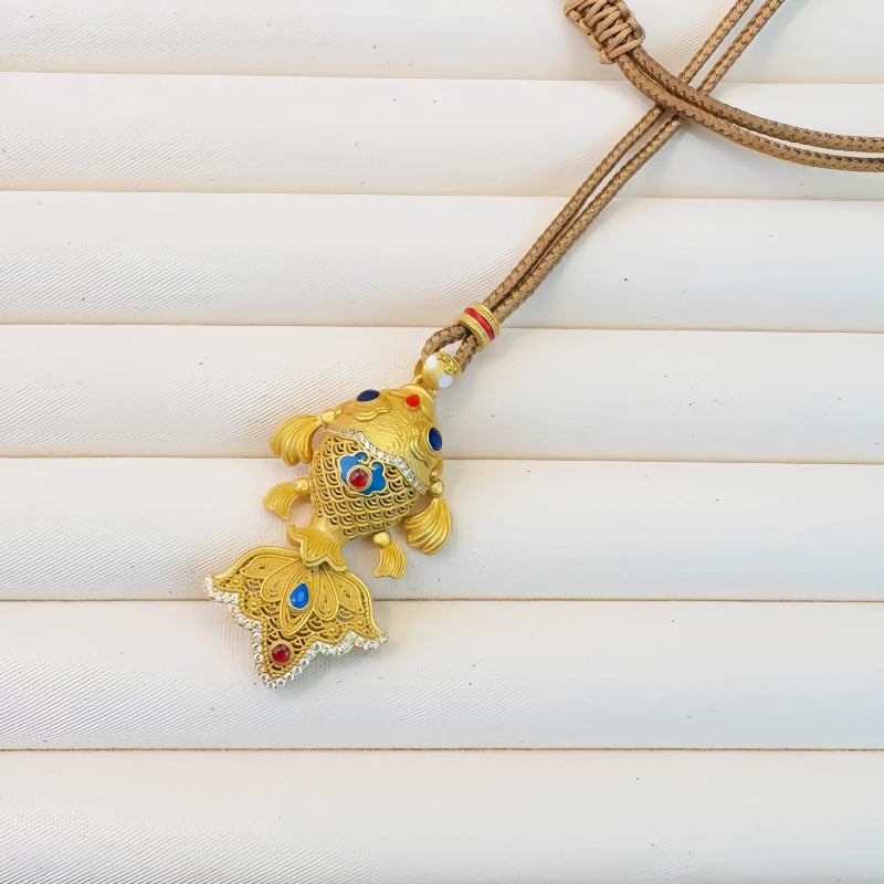 AuraKin Koi Silver Necklace