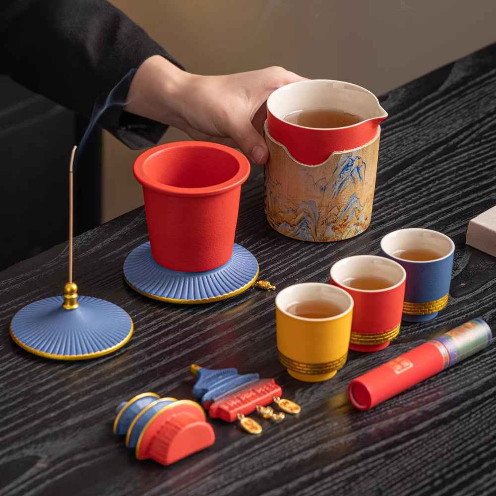 Forbidden City merchandise Kung Fu tea set, wedding birthday and New Year's gift for teacher housewarming and retirement gift