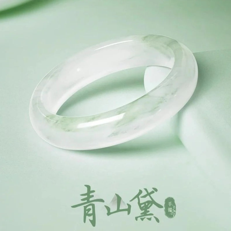 [Aurakin Jewelry] Aoyama Daiyu Bracelet Girls Chalcedony green  Bracelet Jade Bracelet Birthday Gift for Girlfriend - AuraKin