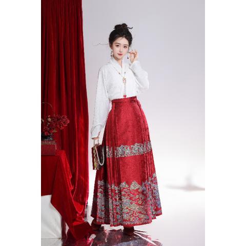 Yun Fangqing Original Hanfu Luodian Horse Dress Qin Yun Chinese Style middle  Daily Commuting New Chinese Style Improved Han Elements Winter - AuraKin