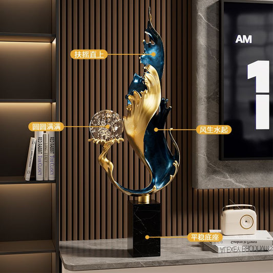 Fengsheng Shuiqi Entry Entrance Decoration Ornament Light Luxury High-end Living Room Lucky TV Cabinet Niche Home Decoration Lucky Gallery