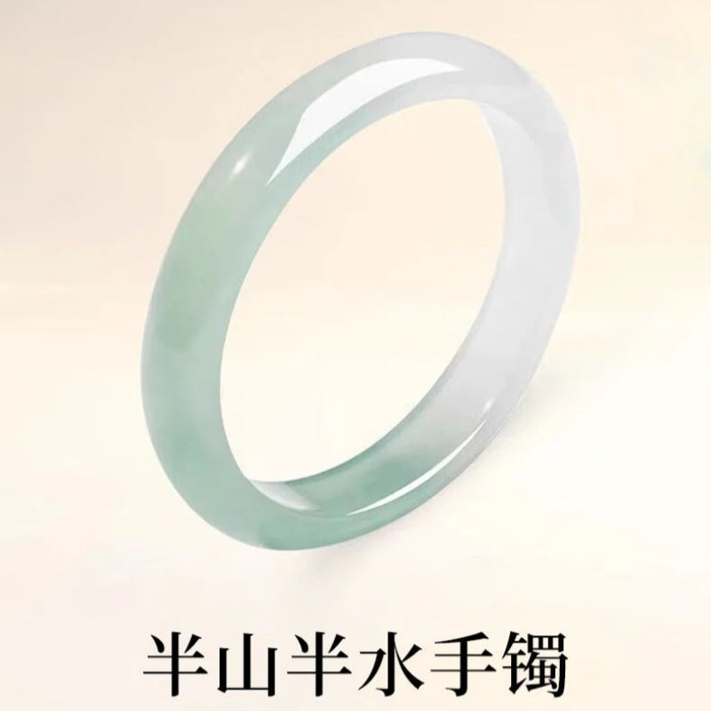 Aurakin Jewelry Chalcedony green Bracelet - Elegant Mid-Mountain Chinese Antique Jewelry Gift for Lover - AuraKin