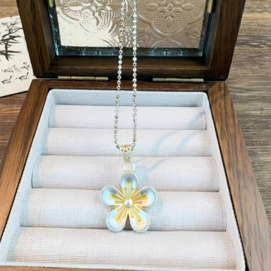 AuraKin Silver Necklace Pure Painted