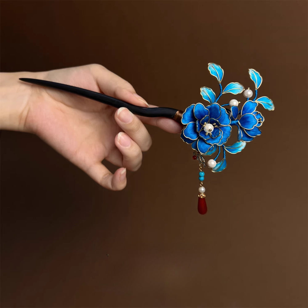 AuraKin Multicolor Edelweiss Bridal Hairpin - AuraKin Gift