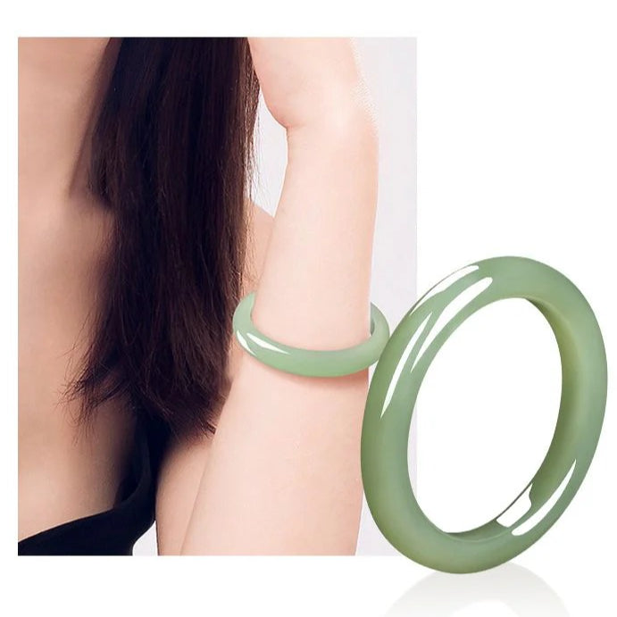 Aurakin Jewelry Hetian Jade Bracelet for Women - Light Green Suet Jade Beauty Bracelet, Perfect Holiday Gift for Wife and Girlfriend - AuraKin