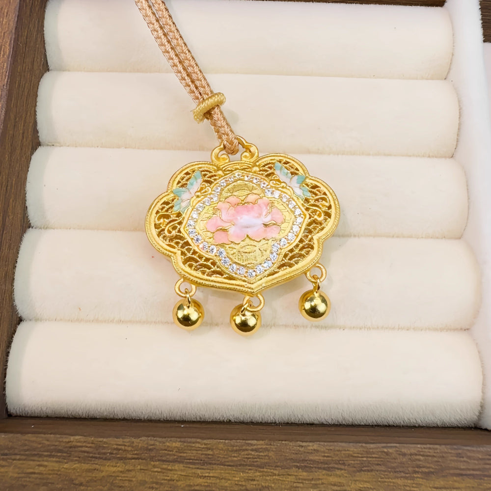 AuraKin Lotus Silver Necklace