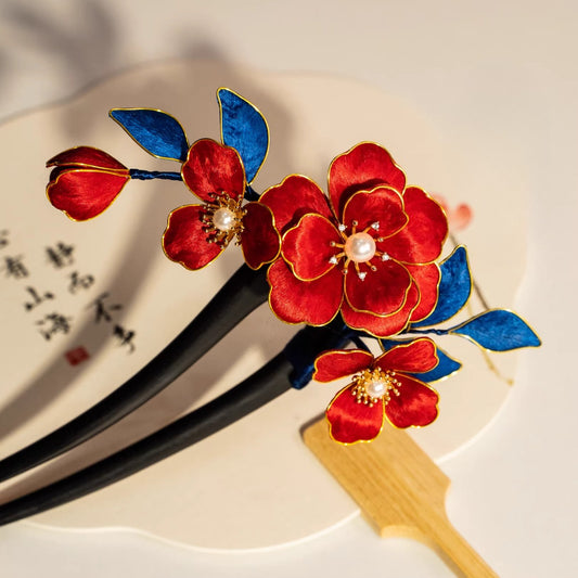 AuraKin Retro Red Hairpin - AuraKin Gift