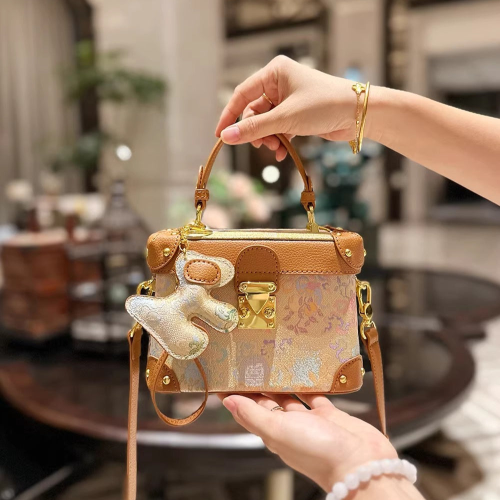 New Chinese-style intangible cultural heritage Song Jin box handbag women's Spring new high-end light luxury messenger bag - AuraKin