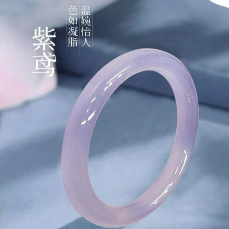 Aurakin High Ice Violet Chalcedony pink purple Bracelet Gift for Anniversary and Christmas - Perfect Birthday Gift Box for Girlfriend and Wife - AuraKin