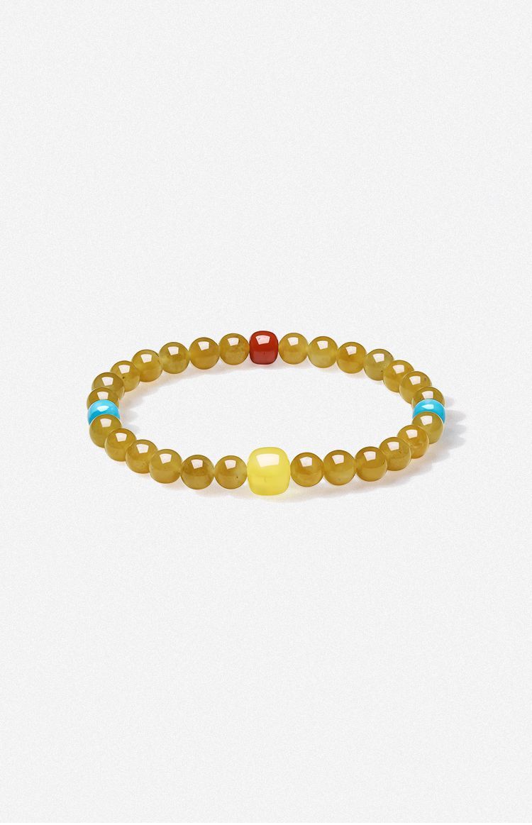 AuraKin Natural Hetian Jade Bracelet Gaocai Transshipment Bracelet Beaded Gift Jade Birthday Gift Box - AuraKin