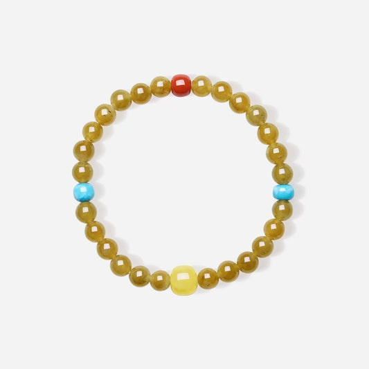 AuraKin Natural Hetian Jade Bracelet Gaocai Transshipment Bracelet Beaded Gift Jade Birthday Gift Box - AuraKin