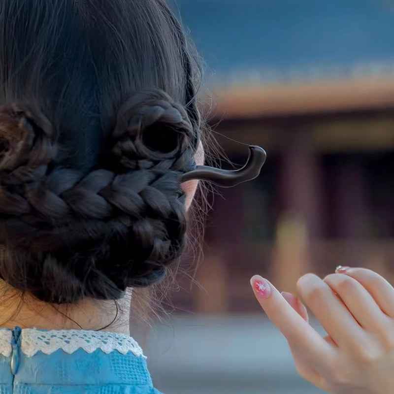Ebony hairpin, new Chinese style, ancient style, daily hair updo hairpin for women, simple and elegant sandalwood hairpin, wooden plain hairpin