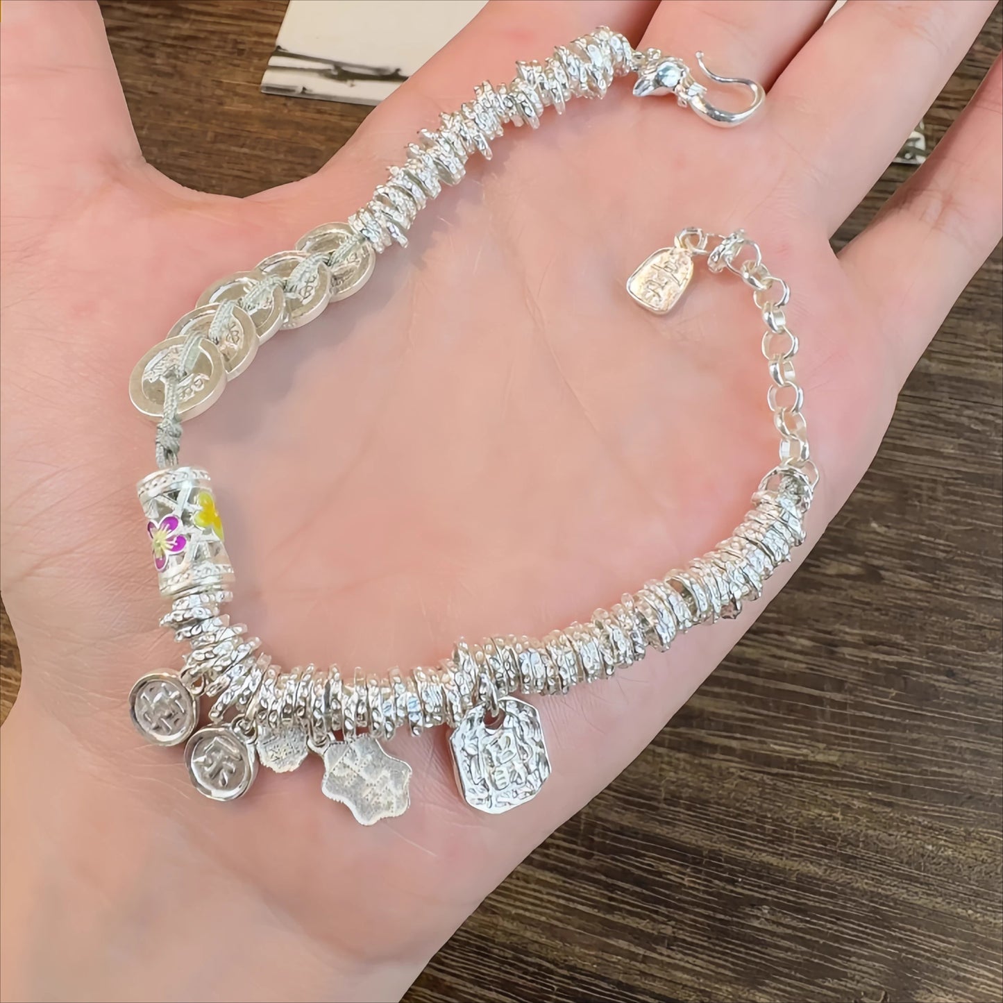 AuraKin Five Emperors Silver Bracelet