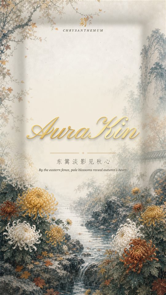AuraKin Chrysanthemum collection card