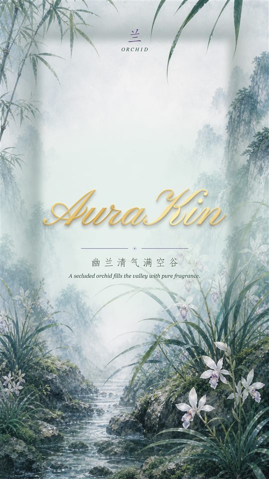 AuraKin Orchid collection card
